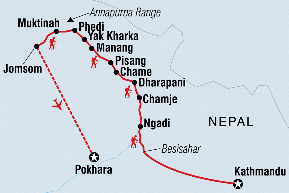 Annapurna circuit map